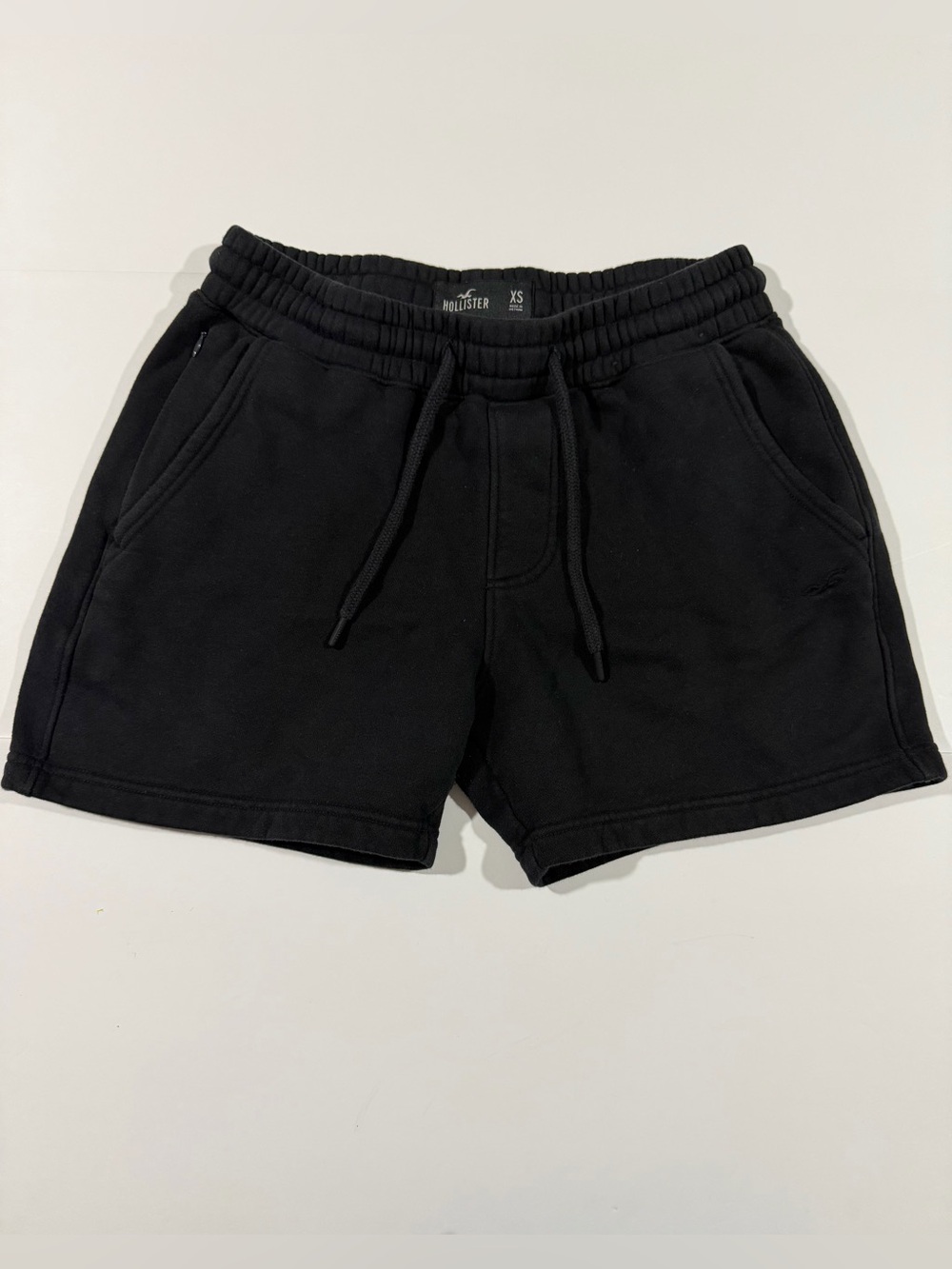 Hollister Black Fleece Drawstring Athletic Shorts